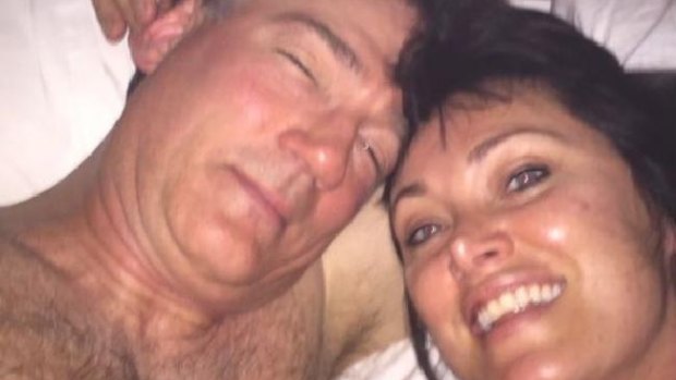 Lisa Oldfield, right, shared a post-'sympathy shag' selfie on Instagram in 2017. Left: David Oldfield.