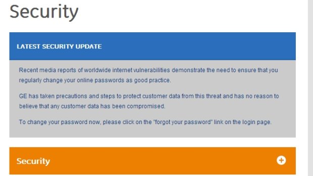 The security advisory on GE Money's website.