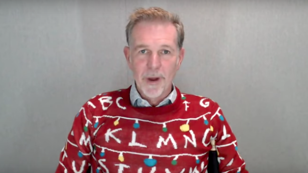 Netflix CEO Reed Hastings, and his most amazing jumper.