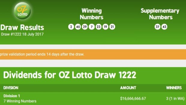 The winning numbers for Oz Lotto on Tuesday night with winners taking a healthy share of the $50m prize