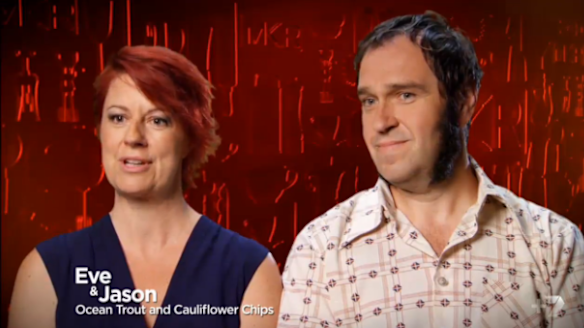 Eve and Jason are making cauliflower chips for fishermen.