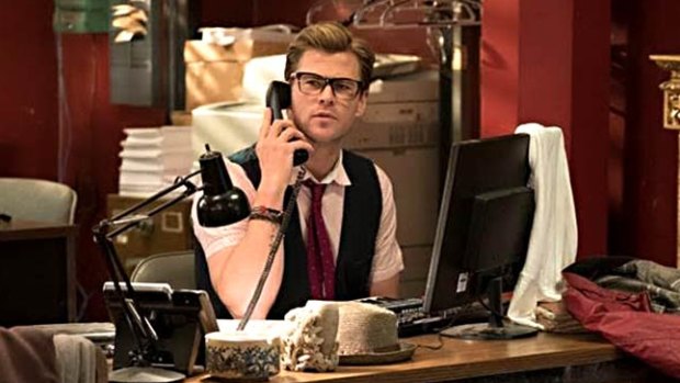 At your service ... In the female-led <i>Ghostbusters</i>, Chris Hemsworth plays Kevin, a himbo secretary.