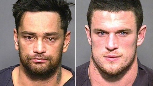In hot water: The Coconino County Sheriff's Department mugshots of John Sutton and Luke Burgess.