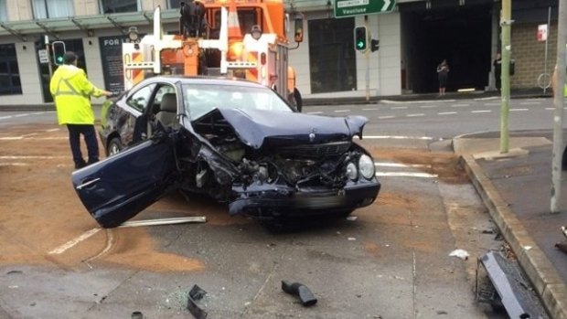 Two southbound lanes on Bayswater Road were closed as police cleared the debris.
