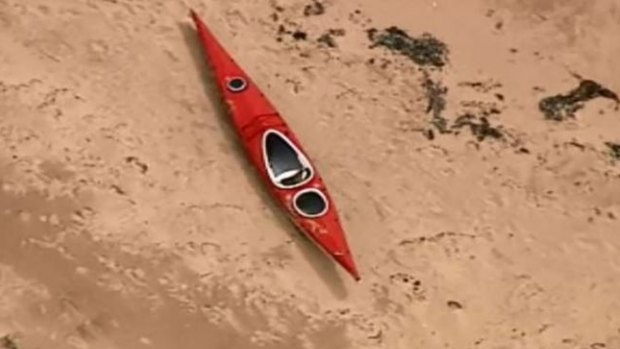 The man's kayak was found on Monday morning.