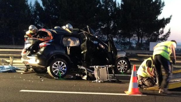 The road accident occurred at 4.30am local time on Friday on the A9 in the French region of Herault. 