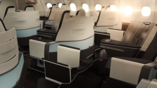 The new Hawaiian Airlines airplane interior lay-out that will be deployed on Sydney-Honolulu flights.