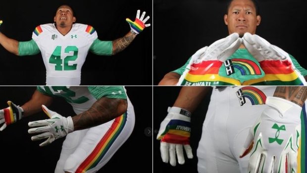 No messing about: The Rainbow Warriors' away strip offers a unique take.