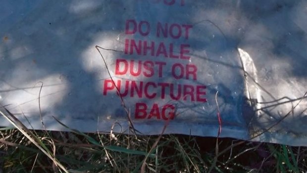 The message on the bag.