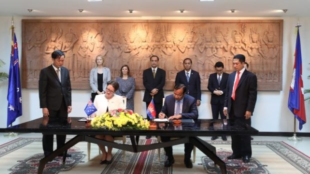 The memorandum of understanding established "a new step in enhancing the existing friendly relations and bilateral cooperation," Cambodia said.