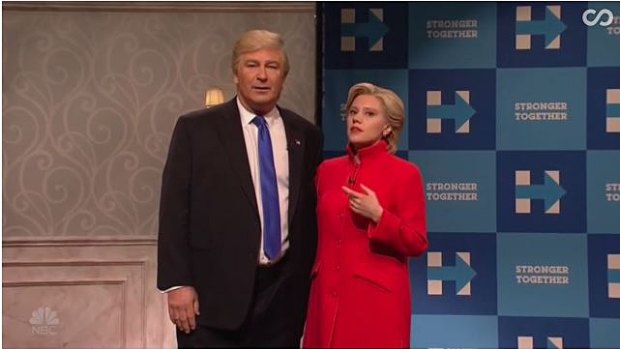 Alec Baldwin and Kate McKinnon come together to deliver a message to voters: 'We all get to choose what kind of country we want to live in.'