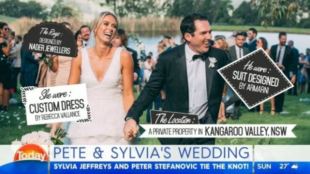 The Today show helped flog the wedding vendors on Monday morning.