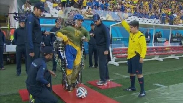 Juliano Pinto, a 29-year-old paraplegic kicked off the 2014 World Cup by using his mind to control the movement of his previously paralysed legs.