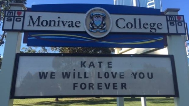 Monivae College has remembered Kate as a much-loved student. 