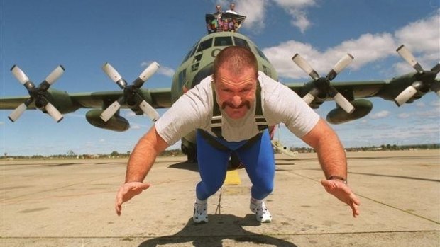Commander Edwards took out the title of Australia's strongest man in 1997.