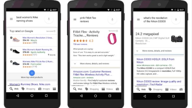 The new features aim to improve sponsored results for searches about products. 