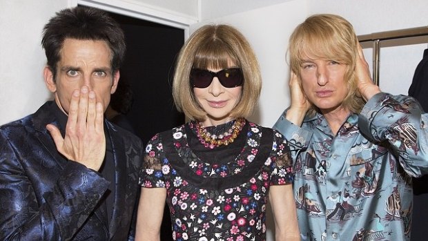 Is this a documentary? Fashion scion Anna Wintour with Zoolander and Hansel.