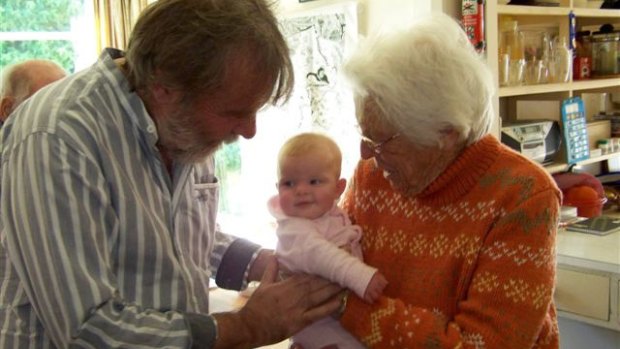 Martin with his late mother, Helen, and granddaughter, Annie.