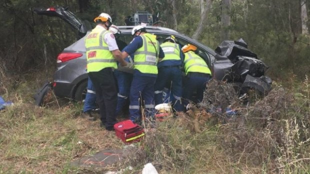 A baby is in a critical condition after a crash on Princes Highway at Falls Creek. 