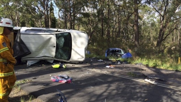 Matt Tudor's blue Mazda collided head-on with a ute on October 19.