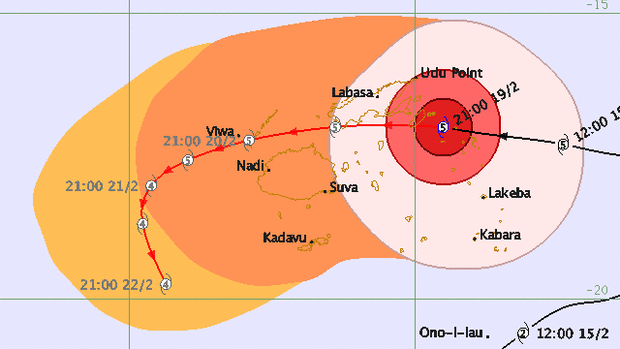 Cyclone Winston is expected to make landfall on Fiji's most populous islands.