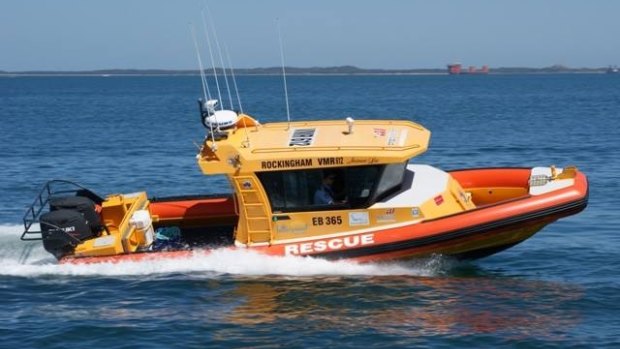 The Rockingham Volunteer Sea Rescue Group plucked the man from peril.