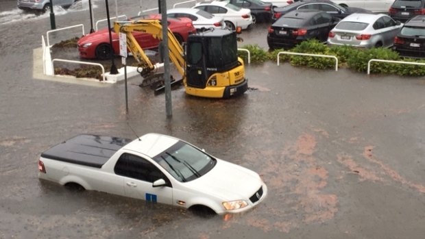 Flooding at Constance Street, Fortitude Valley.