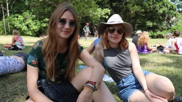 Brisbane girls Maddie and Maddy are in Woodford Folk Festival for New Year's Eve.