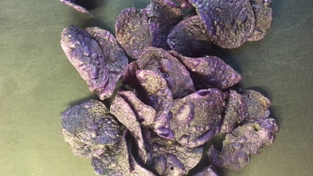 DK's Purple Potato Chips, made from purple potatoes grown in the Otways.