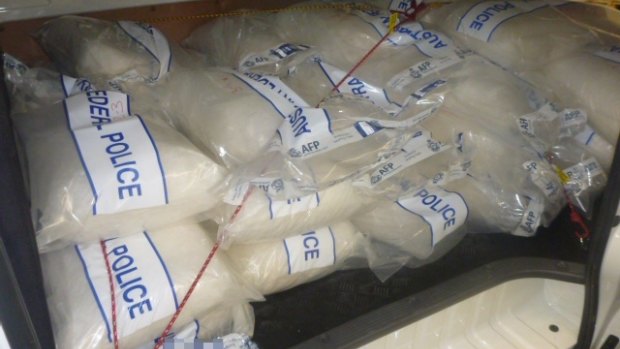Ice confiscated: A portion of the 585kg of drug known as "ice", worth around $430 million, that Australian Federal Police (AFP) and customs officials seized in Sydney in 2013.