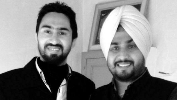 Manmeet Sharma, left, with his elder brother Amit.