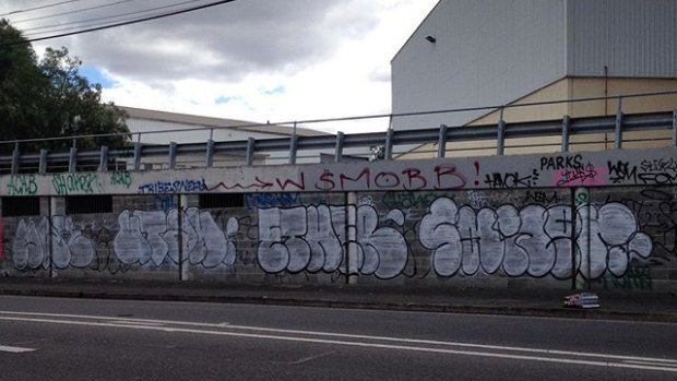 Graffiti believed to have been painted by Ether, Utah and Nokier in Melbourne this year.