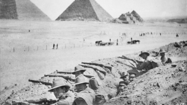 Australian troops went to Mena Camp, Egypt, an AIF training base, before the Gallipoli landings. 