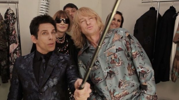 Anna Wintour, Ben Stiller and Owen Wilson ahead of Zoolander's first Vogue cover.