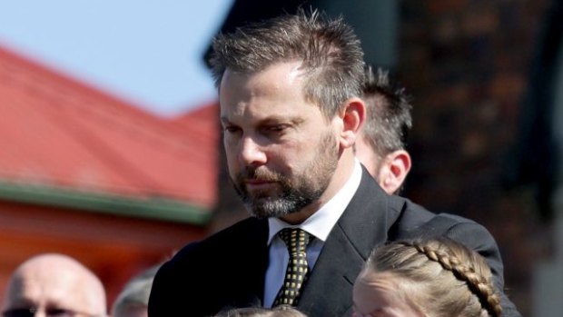 Gerard Baden-Clay at his wife Allison's funeral.