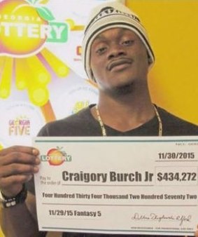 Lottery winner Craigory Burch jnr was murdered.