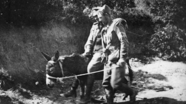 Private John Simpson Kirkpatrick supports a wounded soldier on his donkey at Gallipoli. How many others suffered less visible injuries during World War I?