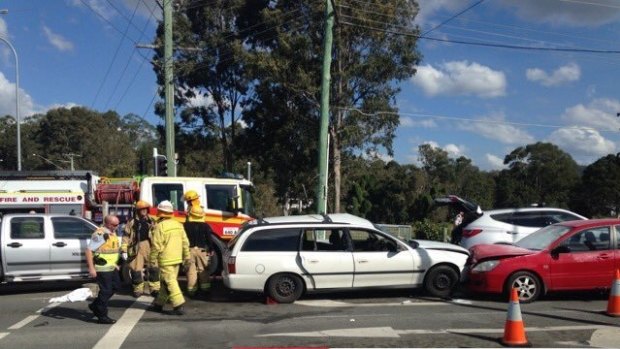 A man is in a serious condition after a crash in Worongary.