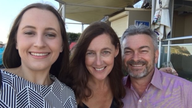 Karen Ristevski with her husband, Borce, and daughter, Sarah.