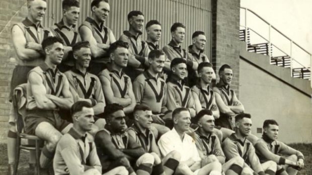 The Brickfielders: Nicholls (second from left, bottom row) had a distinguished career with Northcote Football Club.