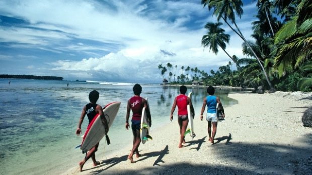 La Gundi in Nias in 1981 when it was still described as a "surfer's dream".