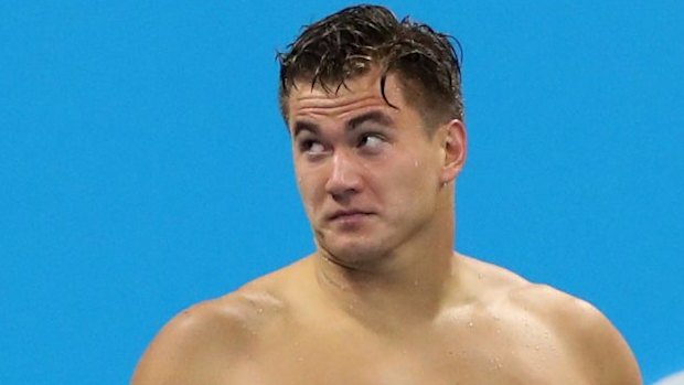 Close call: Nathan Adrian.