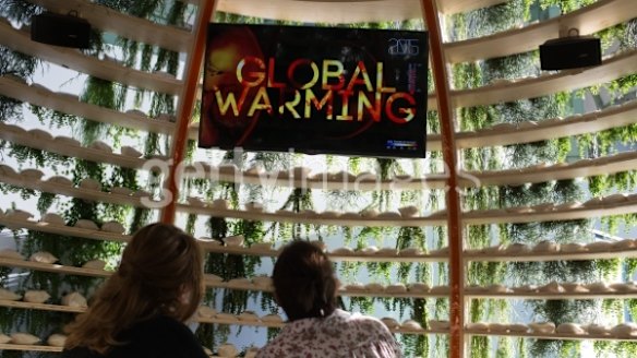 The <I>Immersive</i> exhibition featured at the climate change conference.