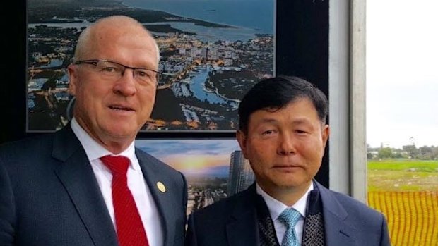 Sunshine Coast mayor Mark Jamieson with Envac Asia Region president Chun Yong Ha
'Waste collection is about to be revolutionised'.