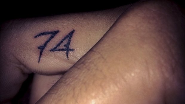 Lest he forgets: Nick Kyrgios’ tattoo honours the memory of his grandmother.