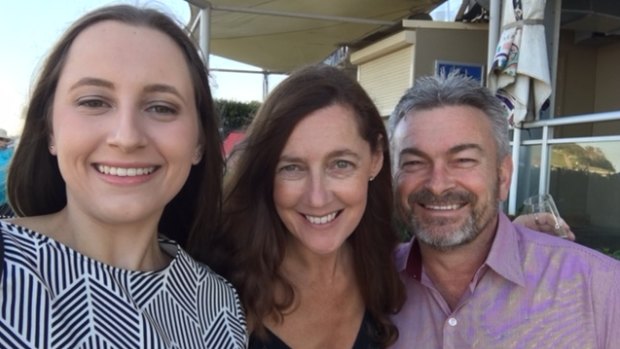 Karen Ristevski with her husband, Borce, and daughter, Sarah.