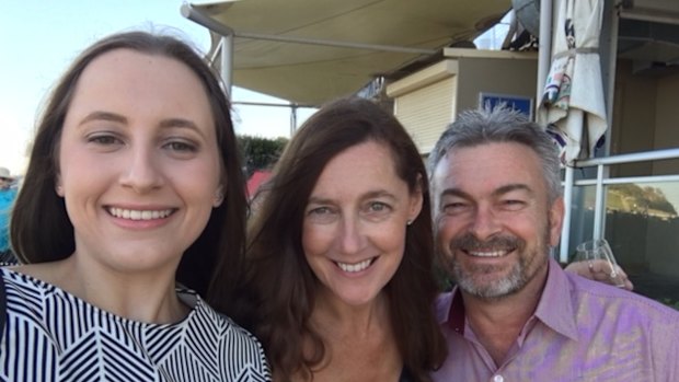 Karen Ristevski with her husband, Borce, and daughter, Sarah.