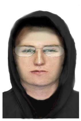 A computer image of one of the men wanted by police over the robbery.