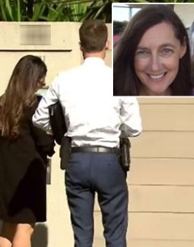 Detectives at the home of Karen Ristevski on Tuesday after forensic tests confirmed remains found were hers.