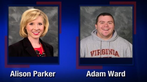 WDBJ7 released this photo of Alison Parker and Adam Ward with the words "We love you, Alison and Adam."